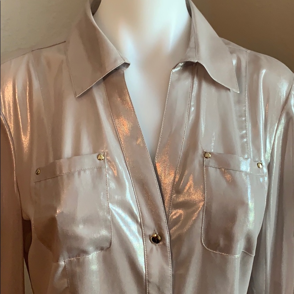 silver cache button down - Picture 2 of 2